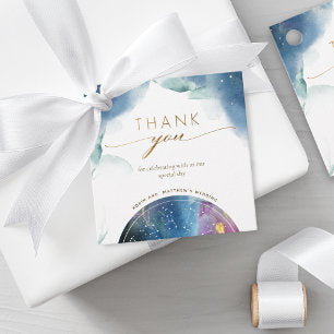 Celestial Watercolor Thank Your Wedding (or other) Favor Tags