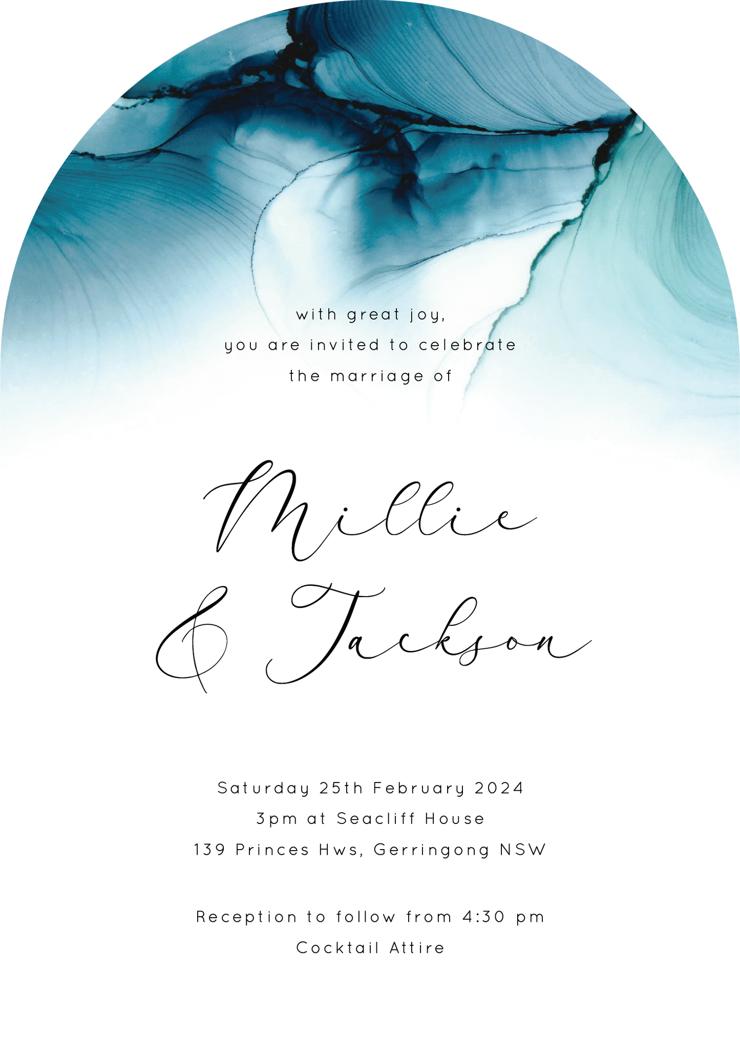 Cerulean Wedding Invitations by Amber B.