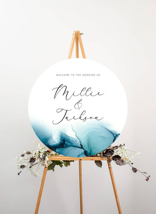 Cerulean Wedding Sign by Amber B.