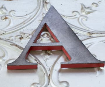 Charcoal Patina Steelwood Letters