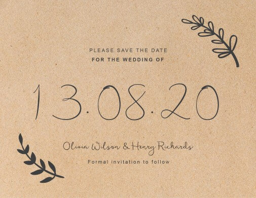 Charcoal Rustic Save The Date Cards by Amelia S.