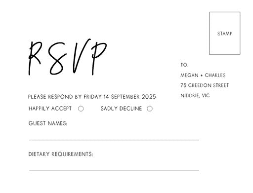 Clair De Lune RSVP Cards by Stella M.