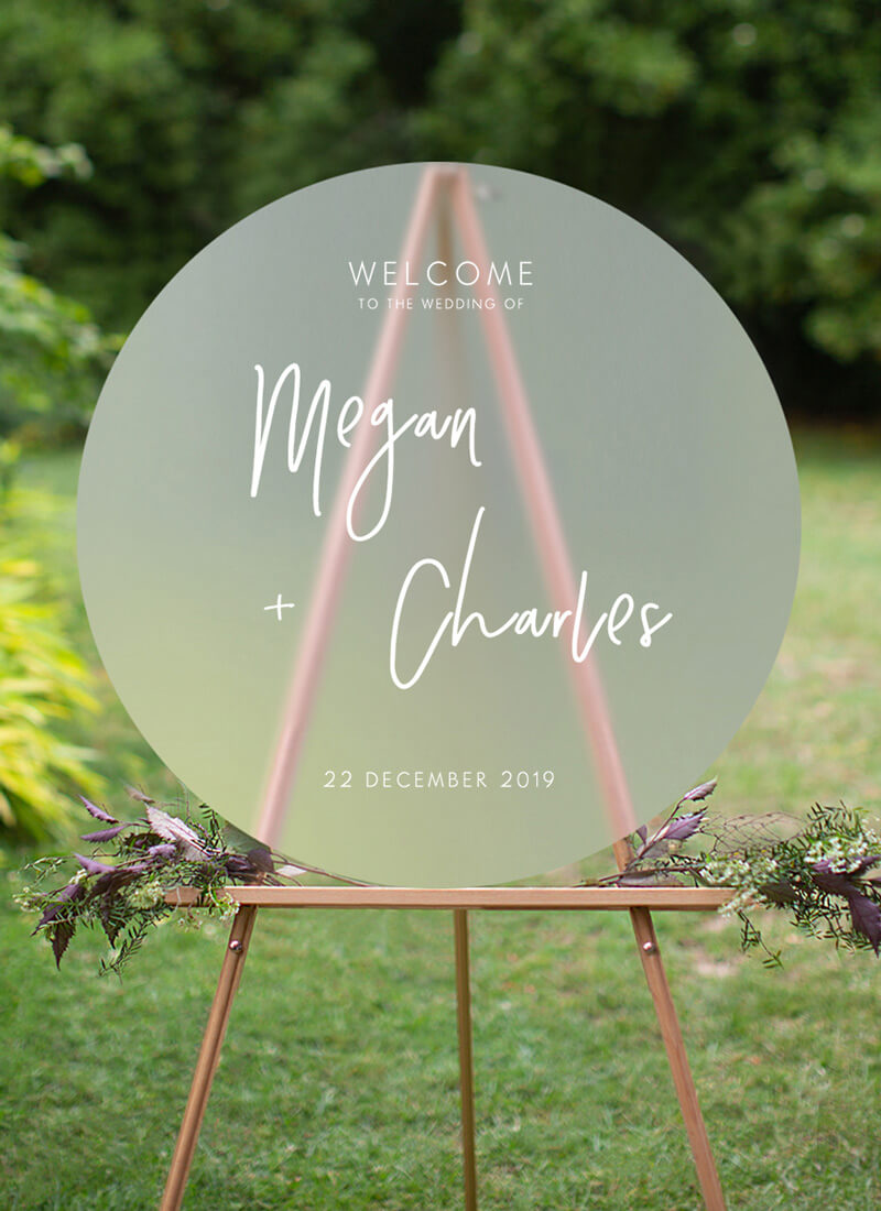 Clair De Lune Wedding Sign by Stella M.