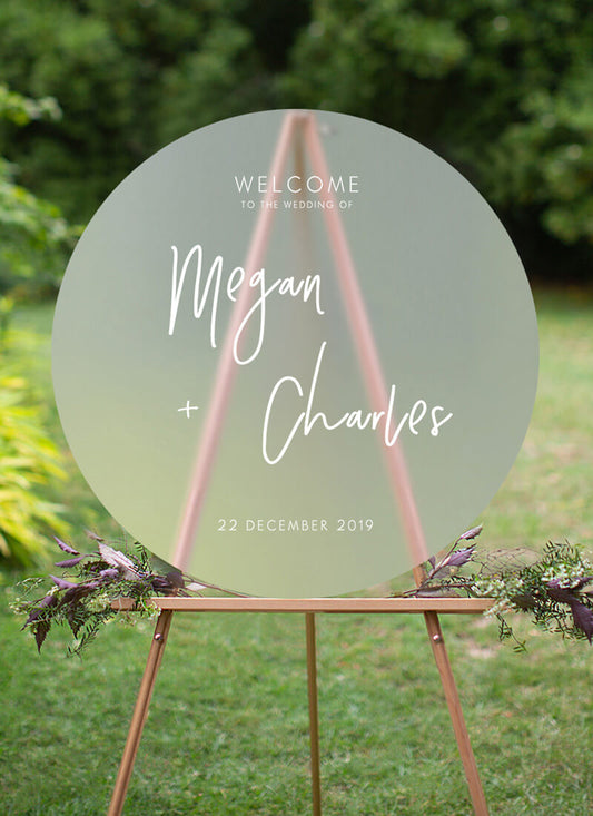 Clair De Lune Wedding Sign by Stella M.