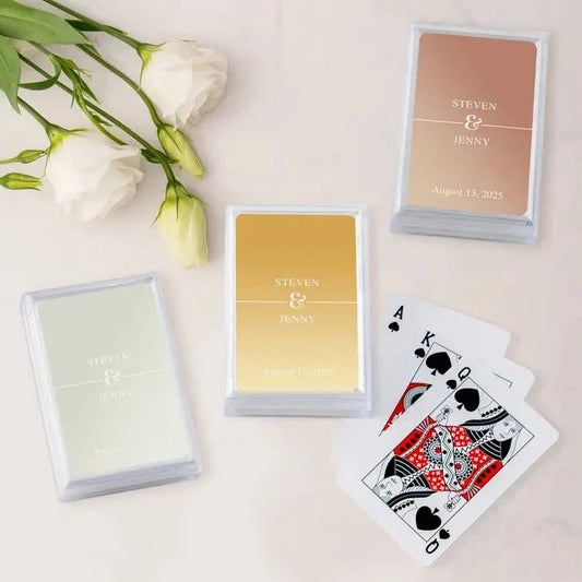 Classic Script Metallic Playing Cards