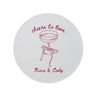 Cheers to Love Personalized Wedding Coasters