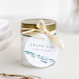 Coastal Blue Watercolor Fish Wedding Favor Favor Tags