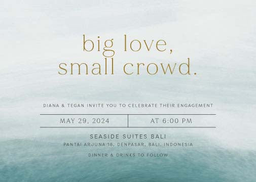 Coastal Seaside Engagement Invitations by Yunita Y.