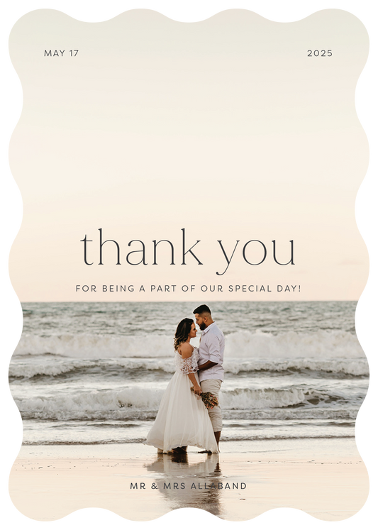Coastal Seaside Thank You Card by Yunita Y.