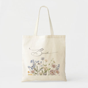 Colorful Spring Wildflower Meadow Garden Wedding Tote Bag