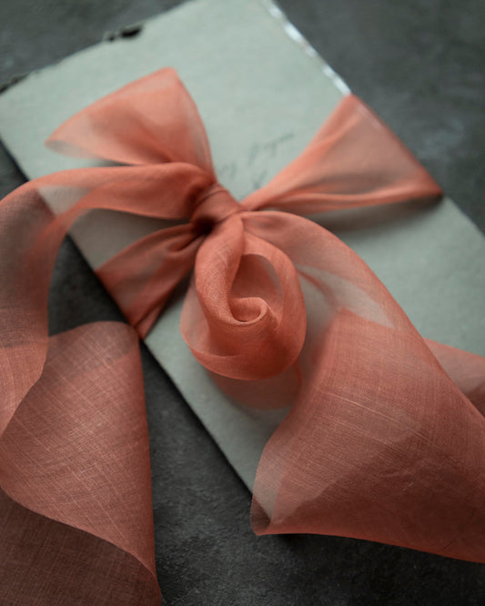 Coral Canna {Organza} Silk Ribbon