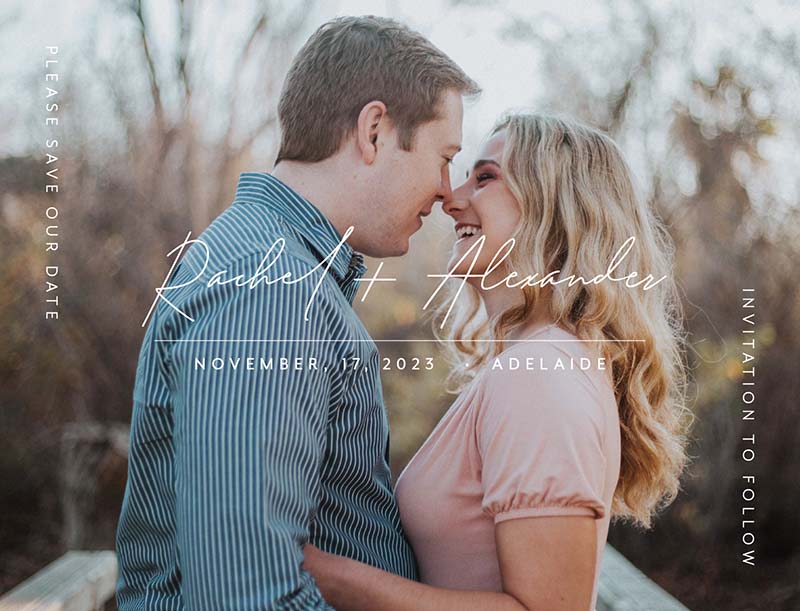 Corner To Corner Postcard Save The Date Cards by Liz C.
