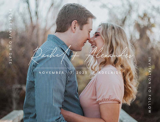 Corner To Corner Postcard Save The Date Cards by Liz C.