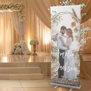 Couple photo Welcome to our wedding Welcome Retractable Banner
