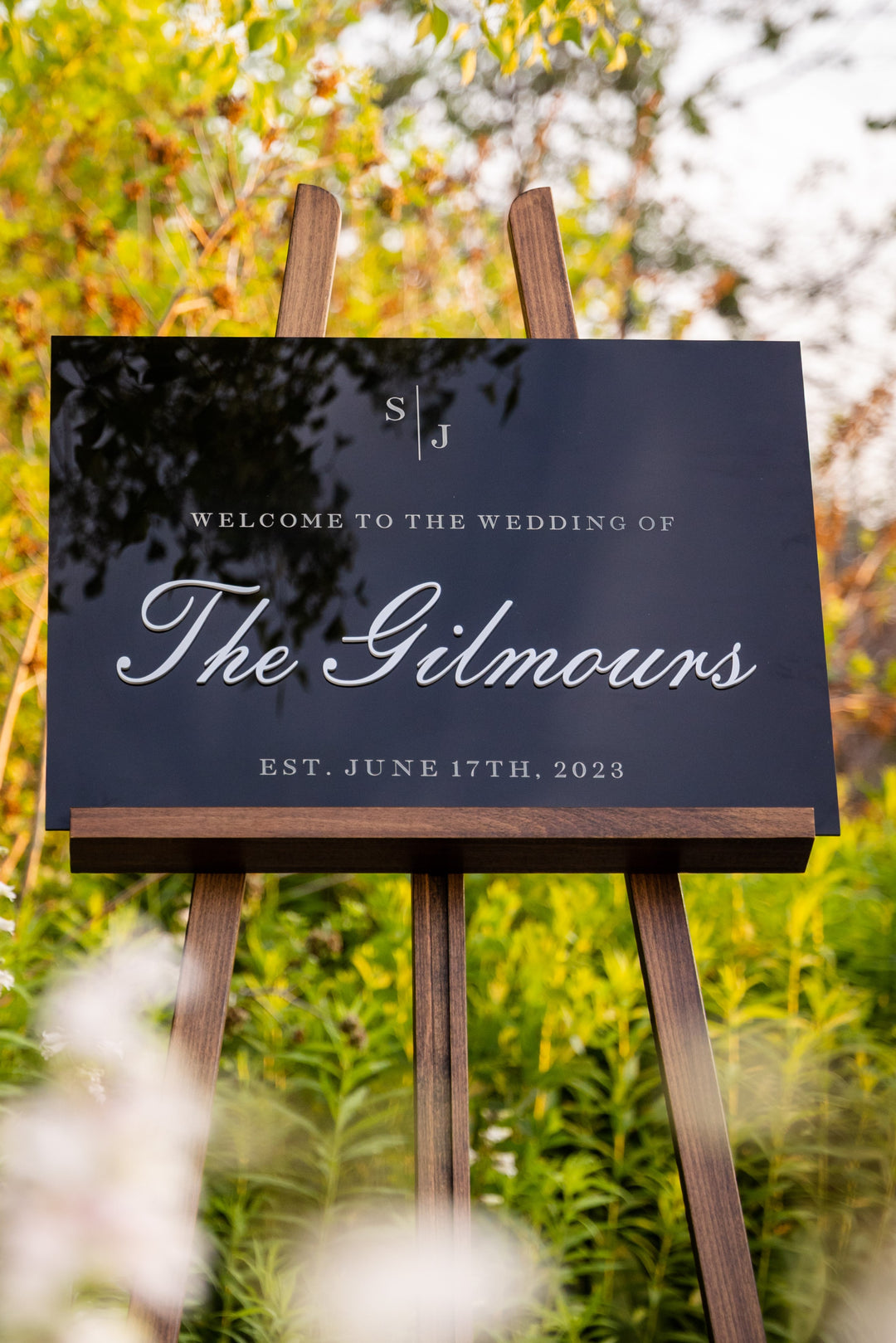 3D Acrylic Welcome Wedding Sign. Laser Welcome - Embassy