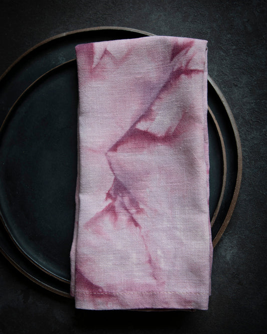 Crushed Berry / Hand-Loomed Linen Napkin Sets