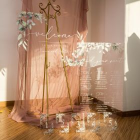 Greenery Acrylic Wedding Signs Package - welcome signature & seating chart CSP002