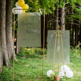 Simple black calligraphy Acrylic Wedding Sign Package - welcome signs & seating chart CSP014