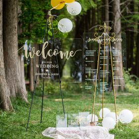 Glitter gold calligraphy Acrylic Wedding Sign Package - welcome signs & seating chart CSP016