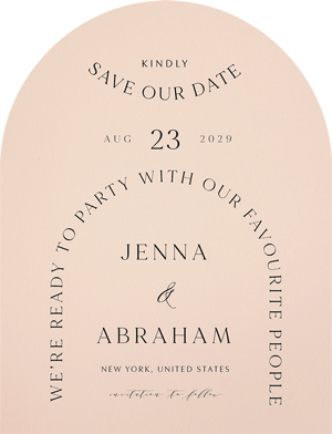 Curve Love Save The Date Cards by Yunita Y.