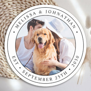 Custom Photo Wedding Round Paper Coaster