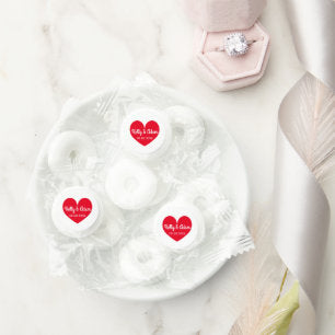 Custom red heart wedding candy Life Saver® Mints