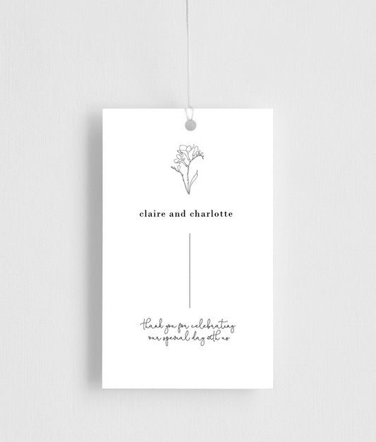 Dainty Flower Favor Tag by Lauren D.