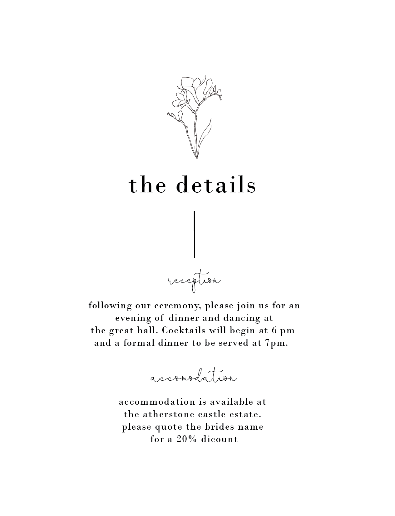 Dainty Flower Information Card by Lauren D.