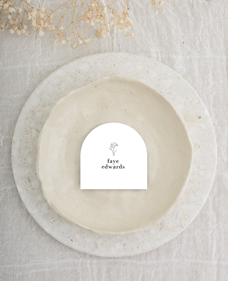 Dainty FlowerPlace Cards by Lauren D.