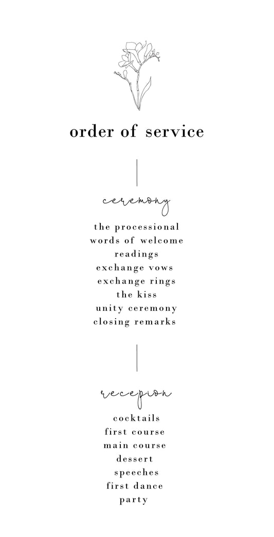 Dainty Flower Wedding Program by Lauren D.