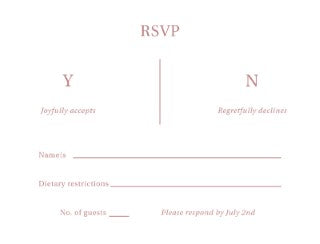 Dancing Ginkgo RSVP Cards by Nicole C.