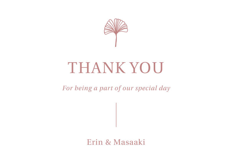 Dancing Ginkgo Thank You Card by Nicole C.