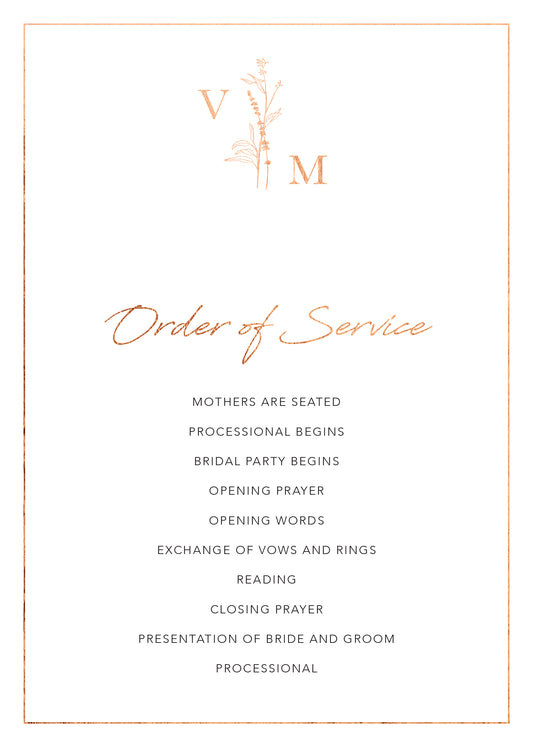 Dark Romance Wedding Program by Lisa P.