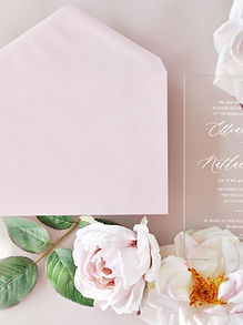 Minimalist and Sweet Clear Acrylic Wedding Invitations 510