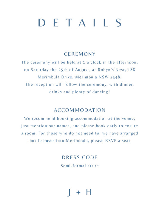 Deep Blue Information Card by Nicole C.