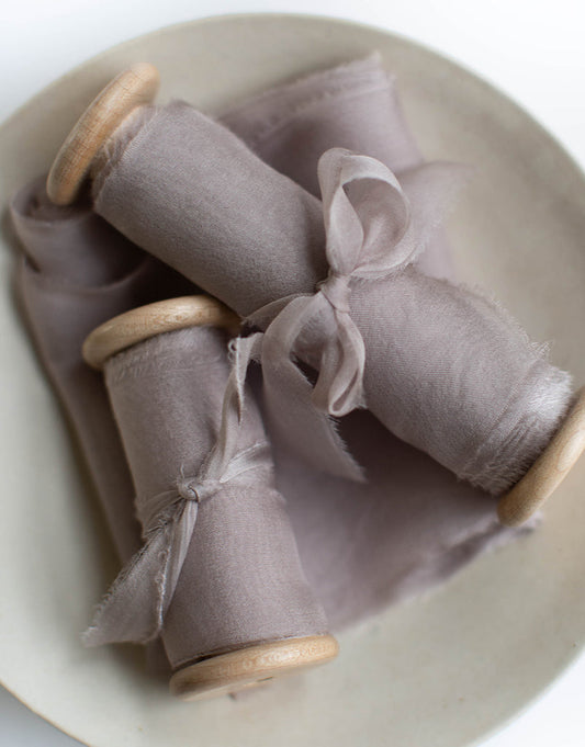 Deep Mist Gauze Silk Ribbon