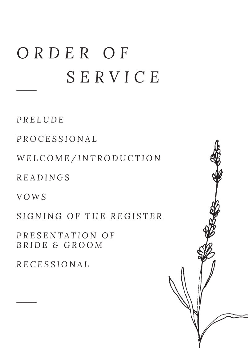 Delicate Lavender Wedding Program by Nicole C.