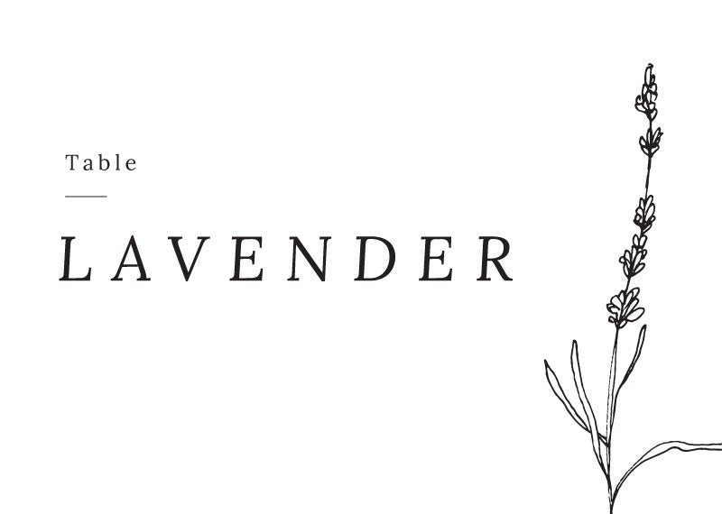 Delicate LavenderTable Number by Nicole C.