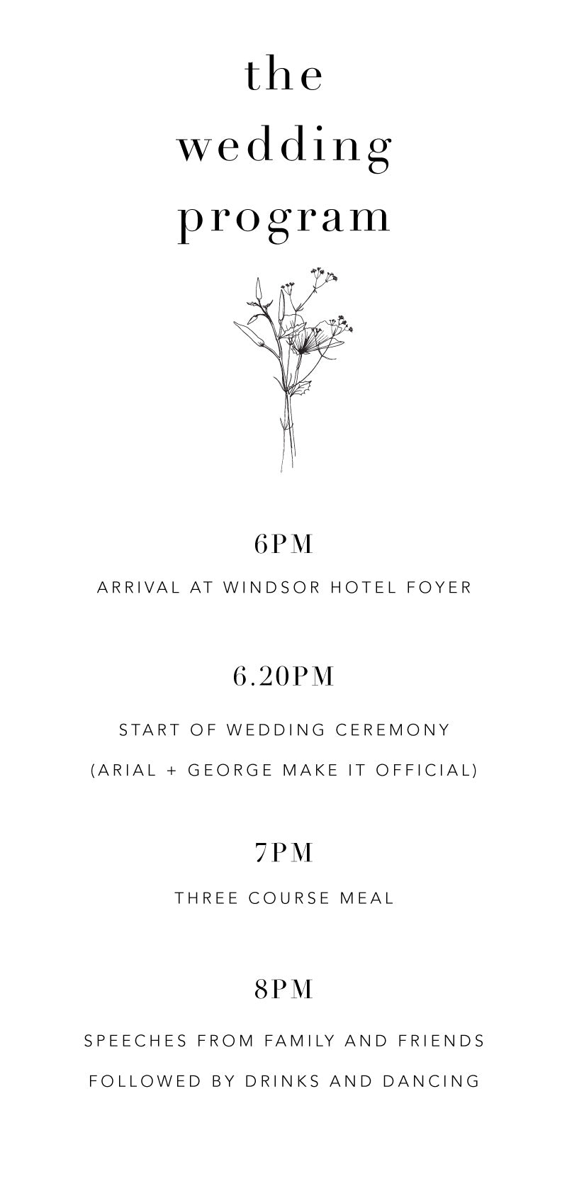 Delilah Wedding Program by Shab M.