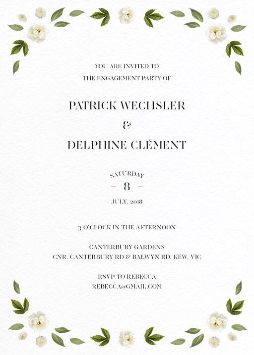 Delphine Rouge Engagement Invitations by Tenille R.