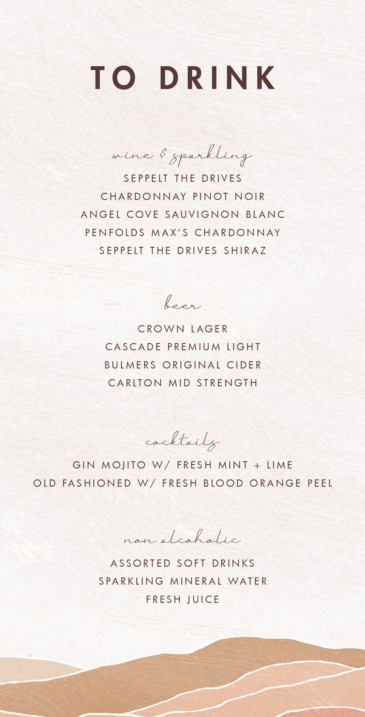 Desert DaydreamMenu Cards by Joy