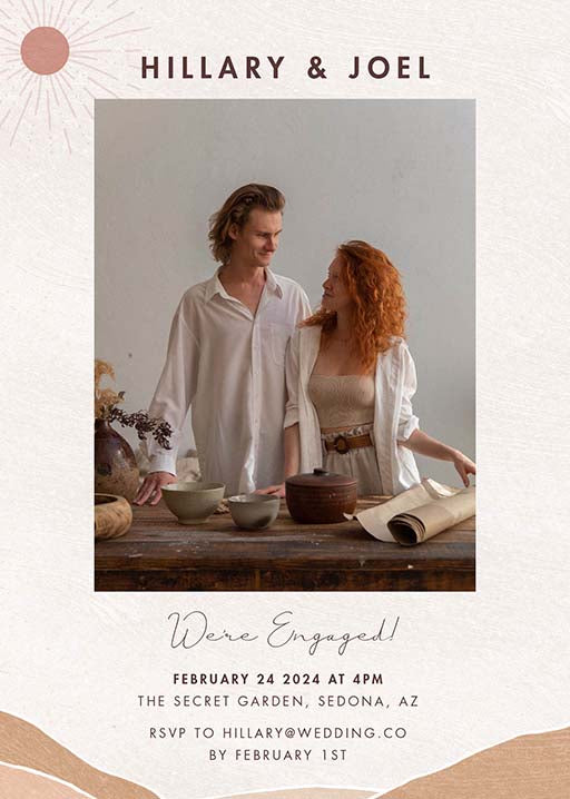 Desert Daydream Engagement Invitations by Joy