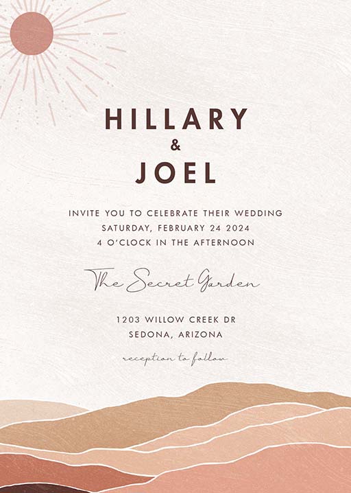 Desert Daydream Wedding Invitations by Joy