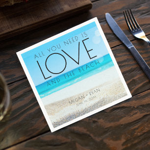 Destination Beach Wedding Napkins