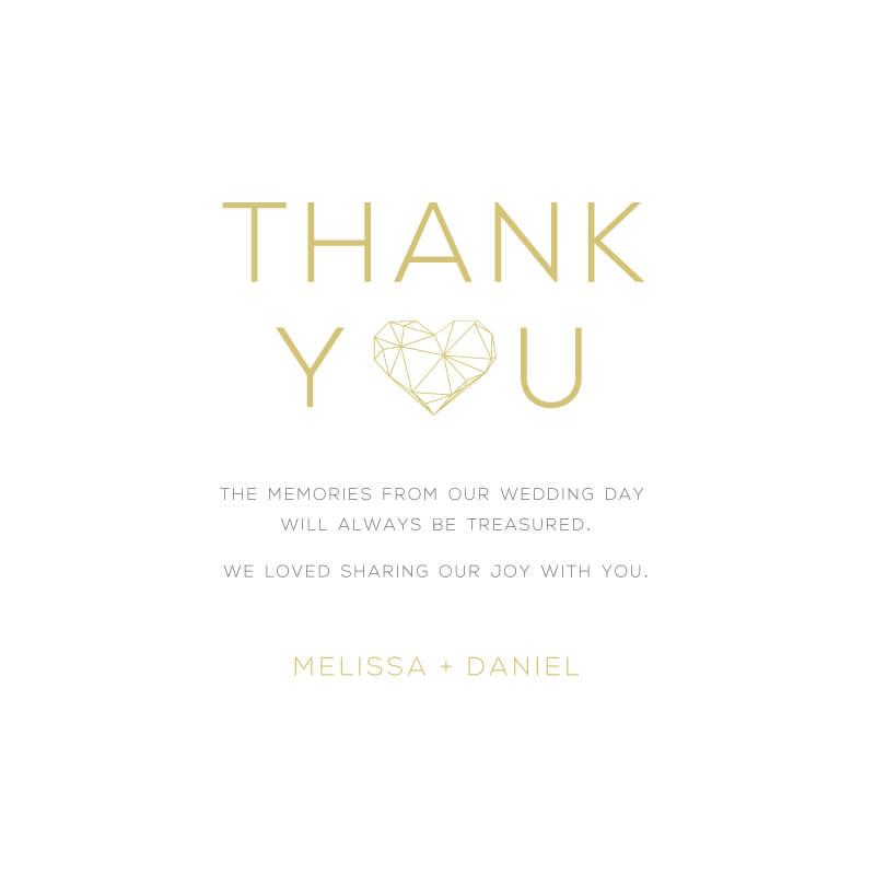 Diamond Love Thank You Card by Patrizia T.