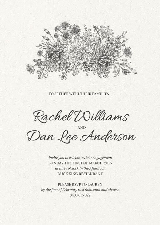 Bluemchen Engagement Invitations by Stefan A.