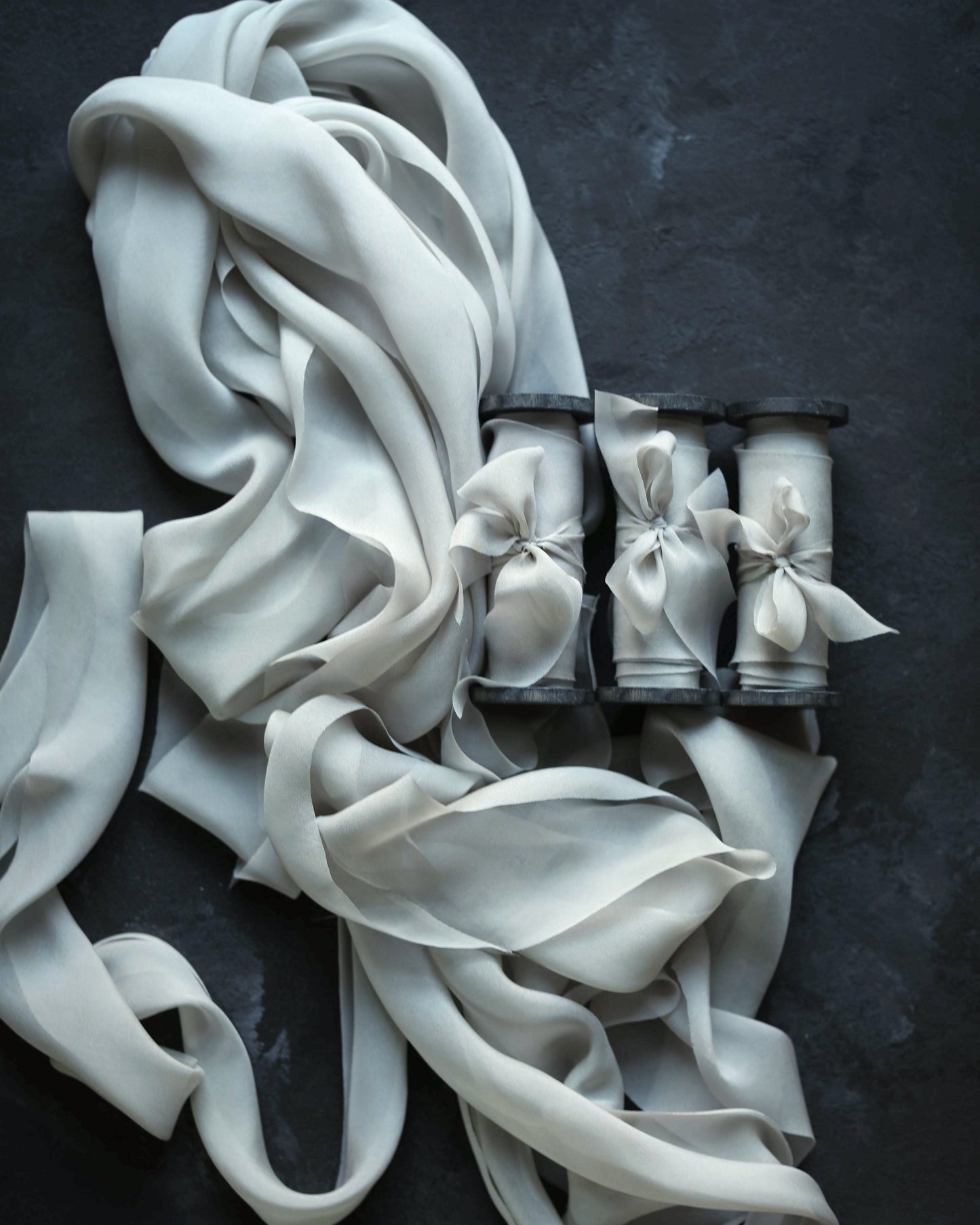 Dove Gray {Sheer} Silk Ribbon