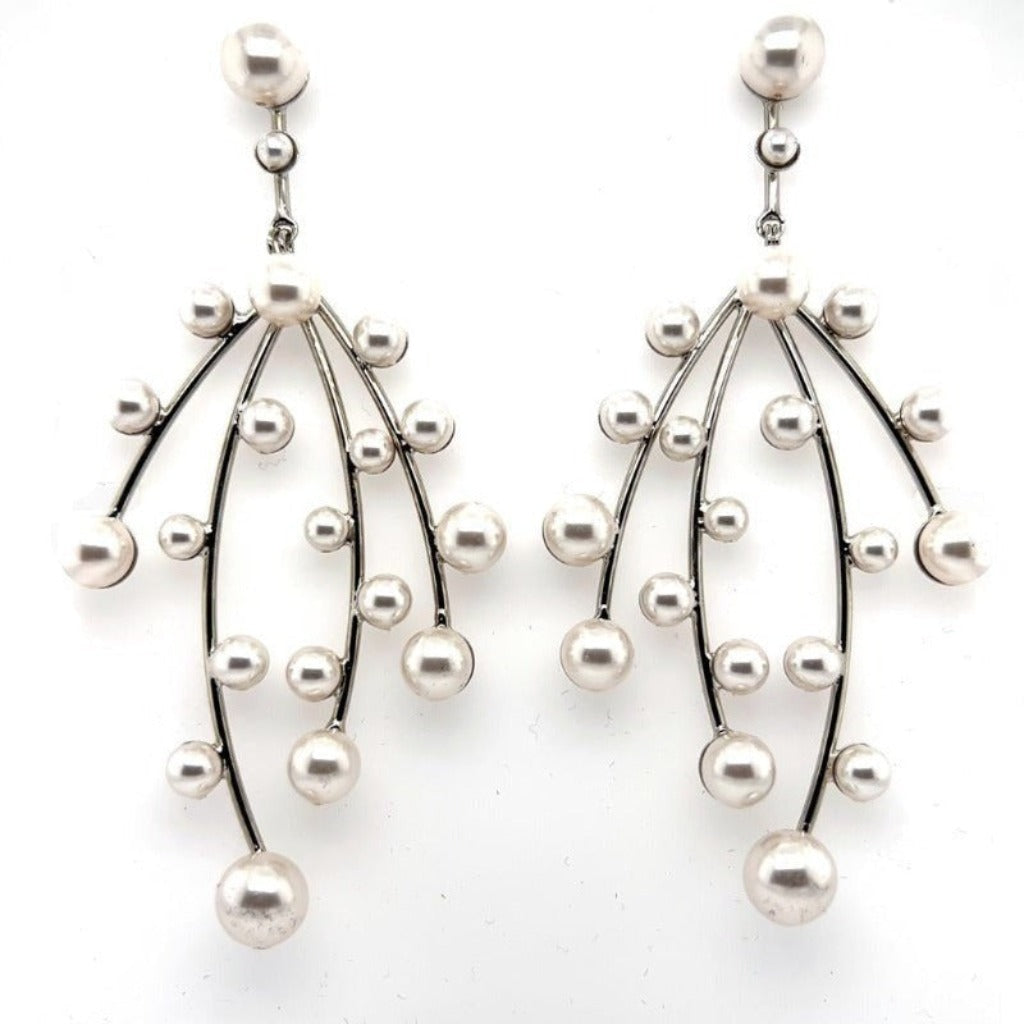 Modern Pearl Chandelier Earrings Style No. E216