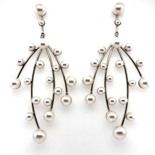 Modern Pearl Chandelier Earrings Style No. E216