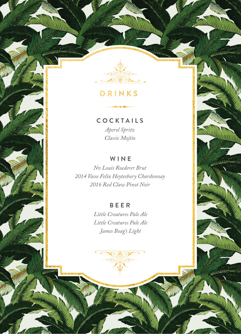 Beverly Hills HotelMenu Cards by Amy C.